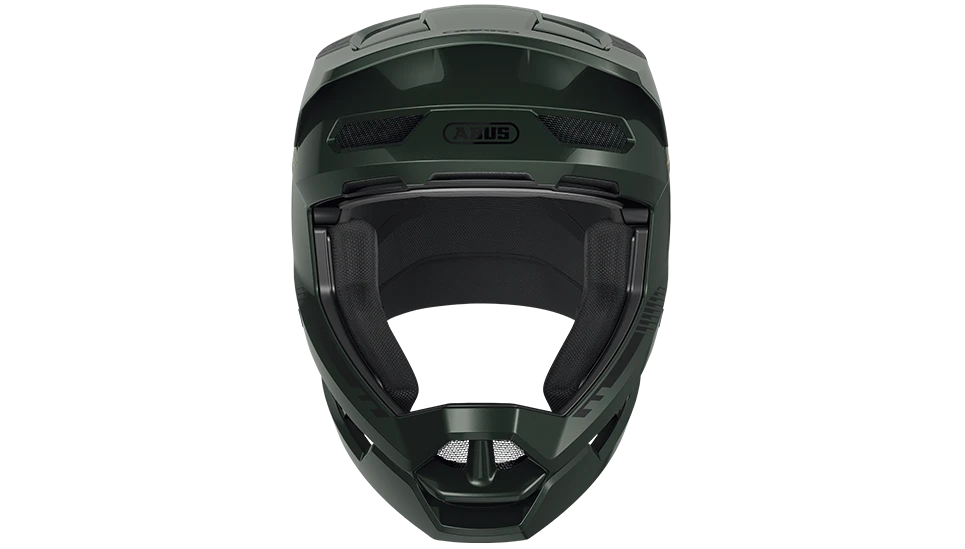Front view of the ABUS HiDrop moss green. ©ABUS