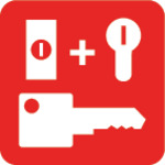 Un cylindre de porte, un cadenas ou un verrou peuvent être délivrés sur cette clé