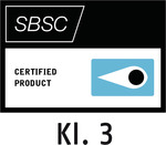 Logo d’agrément aux tests de résistance Svensk Brand- och Säkerhetscertifiering AB (classe 3) – Stockholm, Suède (SBSC)