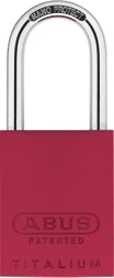 Padlock aluminum 83AL/40 red without cylinder