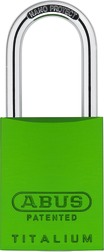 Padlock aluminum 83AL/40 green without cylinder