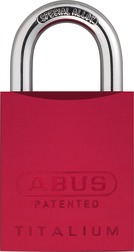 Padlock aluminum 83AL/45 S red without cylinder