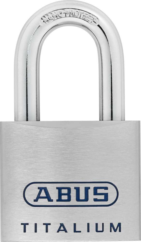 Abus Titalium Cadenas 708770-96CSTI/50_ka7565 Arc protégé Nano Protect clé et Points à 50 mm avec clés identiques 