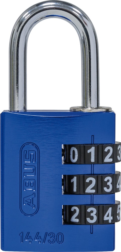 Multiple Colours Abus Combination Luggage Padlock Re-settable 3-Digit Code 