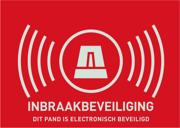 Autocollant avertisseur Alarme (74x52,5 mm) (NL)
