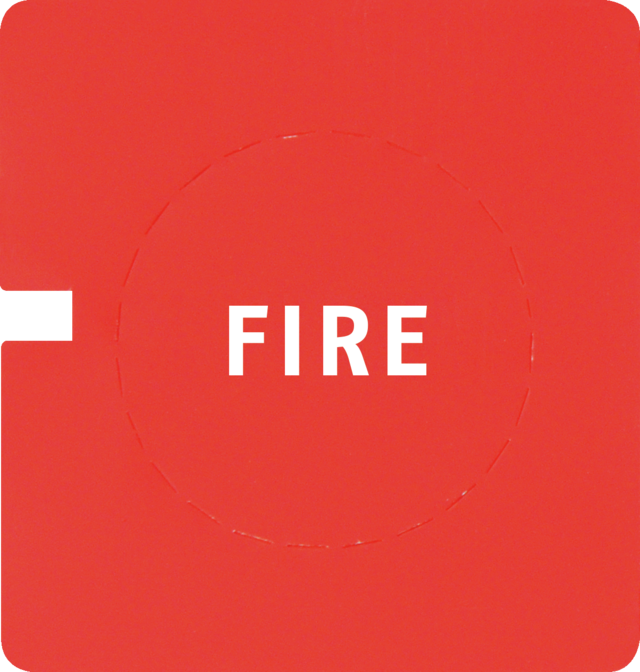 Papirindsats til trådløs brandalarmsknap (VE=5) front vis