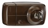 Secvest Funk-Tür-Zusatzschloss mit Innenzylinder (braun) Vorderansicht
