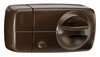 Secvest draadloos extra deurslot met draaiknop (bruin) vooraanzicht rechts