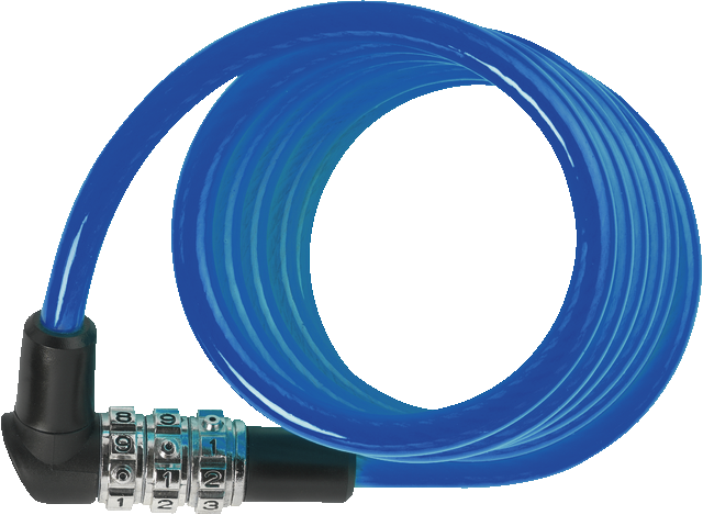 Coil Cable Lock 3506C/120 blue