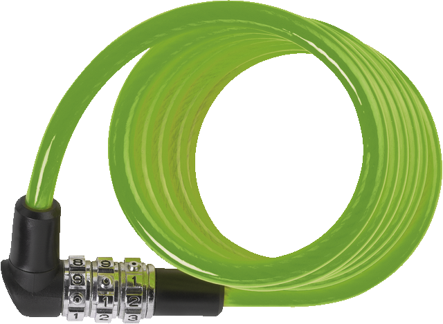 Coil Cable Lock 3506C/120 green