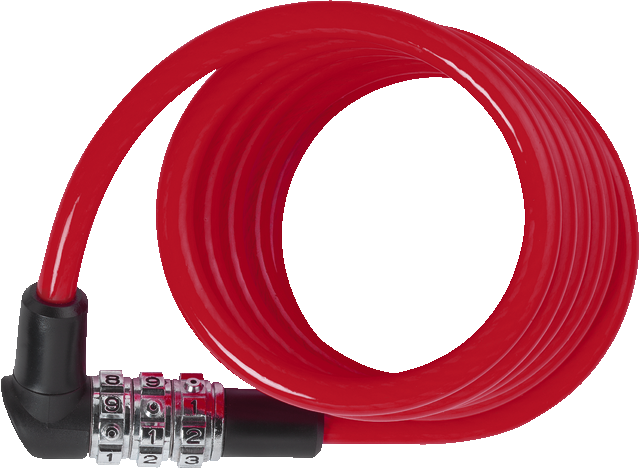 Coil Cable Lock 3506C/120 red