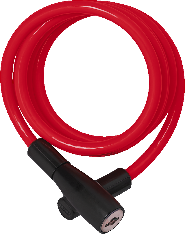 Coil Cable Lock 3506K/120 red