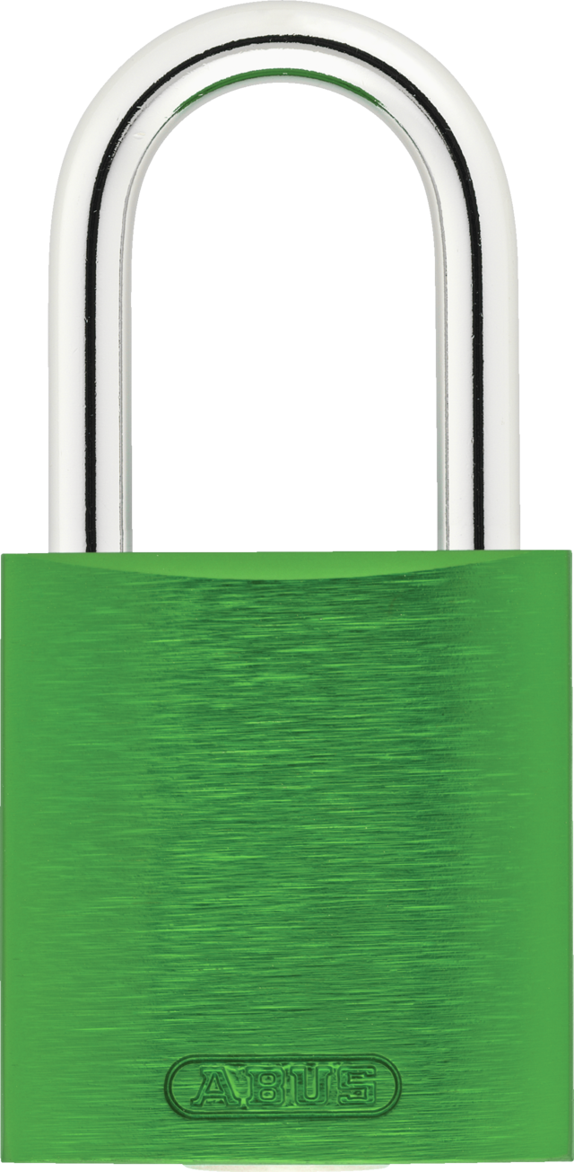 Vorhangschloss Aluminium 72/30 color grün Rückansicht