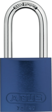 Kłódka aluminiowa 72/40HB40 niebieski ka.