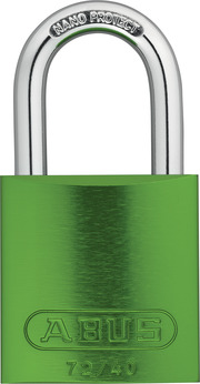 Kłódka aluminiowa 72/40 zielony kd.