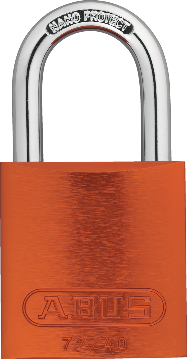 Padlock aluminium 72/40 orange kd.