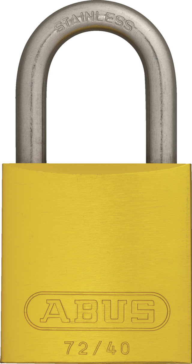 Kłódka aluminiowa 72IB/40 żółty ka.