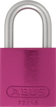 Vorhangschloss Aluminium 72LL/40 pink Lock-Tag