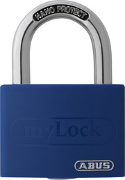Padlock aluminium T65AL/40 blue Lock-Tag