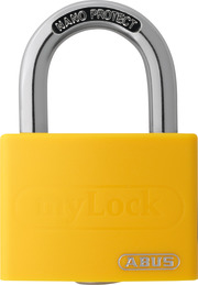 Padlock aluminium T65AL/40 yellow Lock-Tag