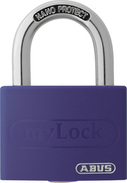 Padlock aluminium T65AL/40 purple Lock-Tag