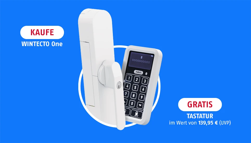 Kaufe WINTECTO One erhalte BT-Tastatur gratis © ABUS
