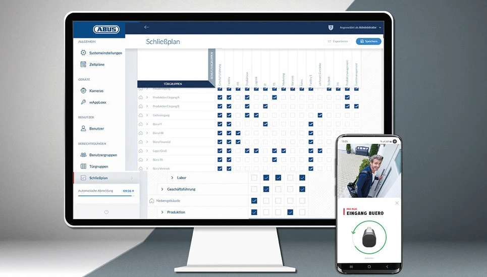 Alle Gebäude in einem System kontrollieren © ABUS