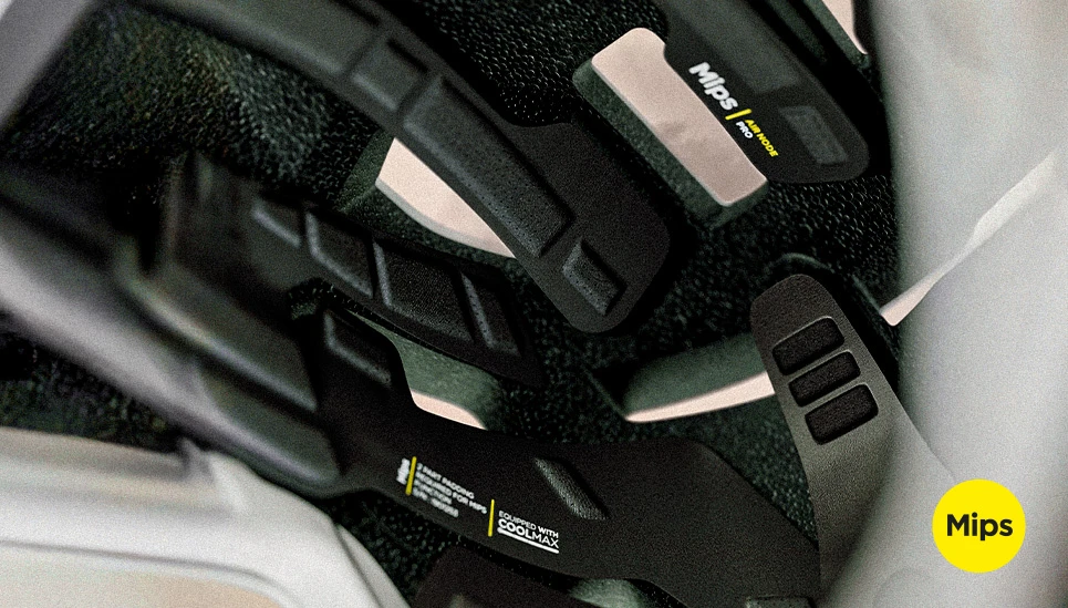 Interior view of the MIPS system in the TARGON MTB helmet © ABUS