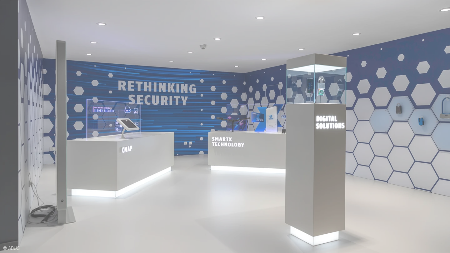 Een deel van de ABUS-tentoonstelling bij de vestiging Wetter © ABUS