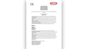 Declaration of Conformity Konformitaetserklaerung HomeTec Pro Bluetooth Tastatur CFT3100 © ABUS