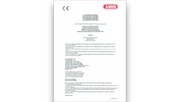 Konformitätserklärung –  HomeTec Pro Türschlossantrieb CFA3000 © ABUS