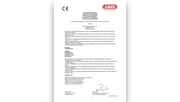 CE-Zertifizierung HomeTec Pro Bluetooth Türschlossantrieb CFA31000 © ABUS