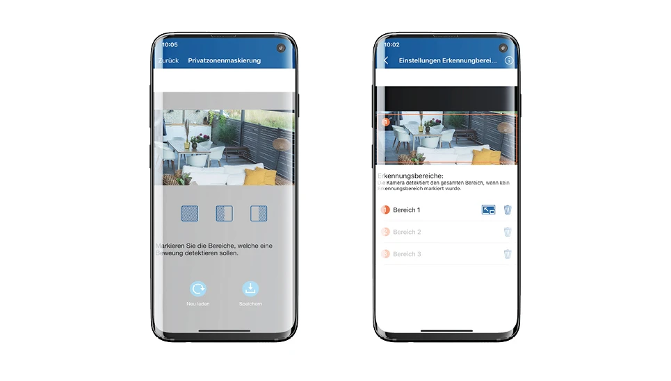 Legen Sie selbst den Bereich fest, in dem eine Bewegung gemeldet werden soll. © ABUS