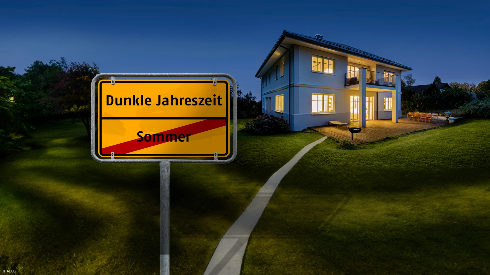 Dunkle Jahreszeit bedeutet Einbruchschutz-Zeit © ABUS