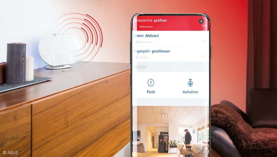 Smartvest App mit Kamera-Livebild