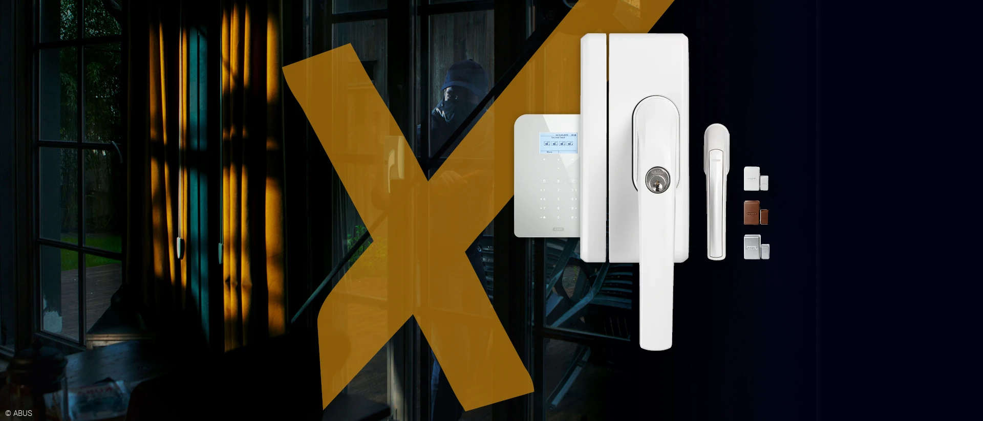 Secvest Mechatronik: Secvest Funk-Alarmanlage, abschließbare Fenstergriffe und Öffnungsmelder © ABUS Secvest Mechatronik: Secvest Funk-Alarmanlage, abschließbare Fenstergriffe und Öffnungsmelder © ABUS