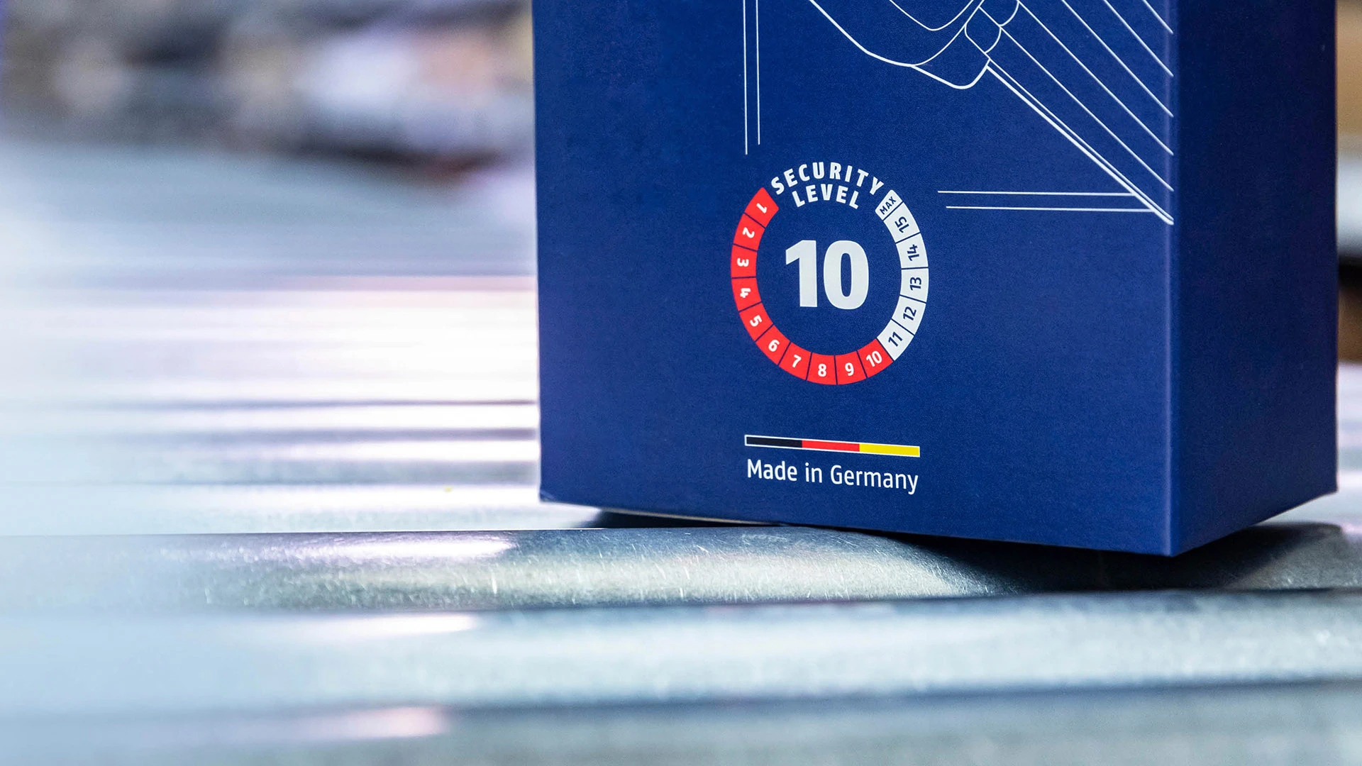 L'emballage de l'antivol pour vélo BORDO 6000 porte le niveau de sécurité 10 d'ABUS et le logo "Made in Germany" ©ABUS