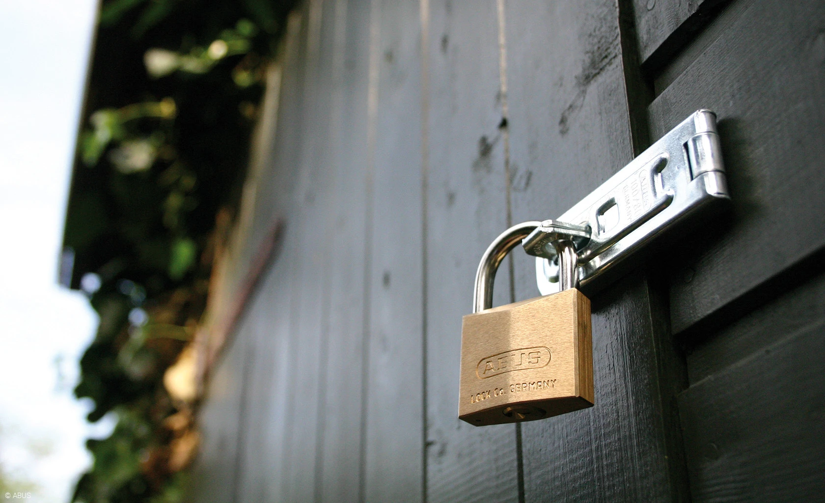 Whether it's a shed or a garden gate - our padlocks protect © ABUS