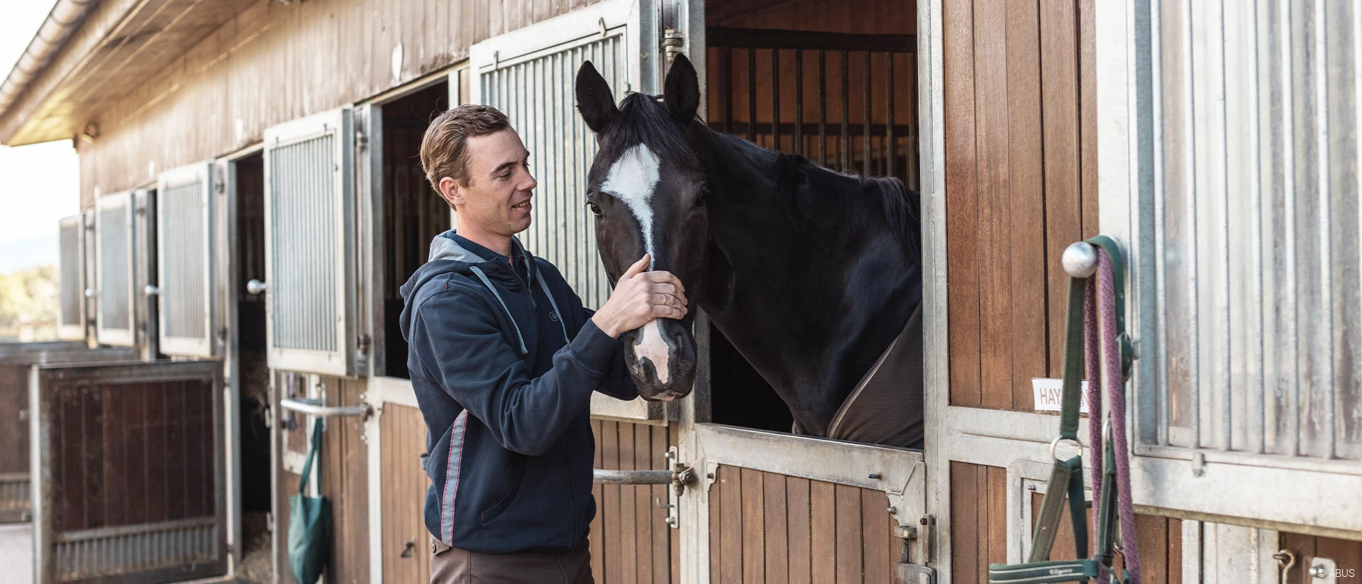 Benjamin Werndl has his horses under control - and under his eye thanks to video surveillance from ABUS