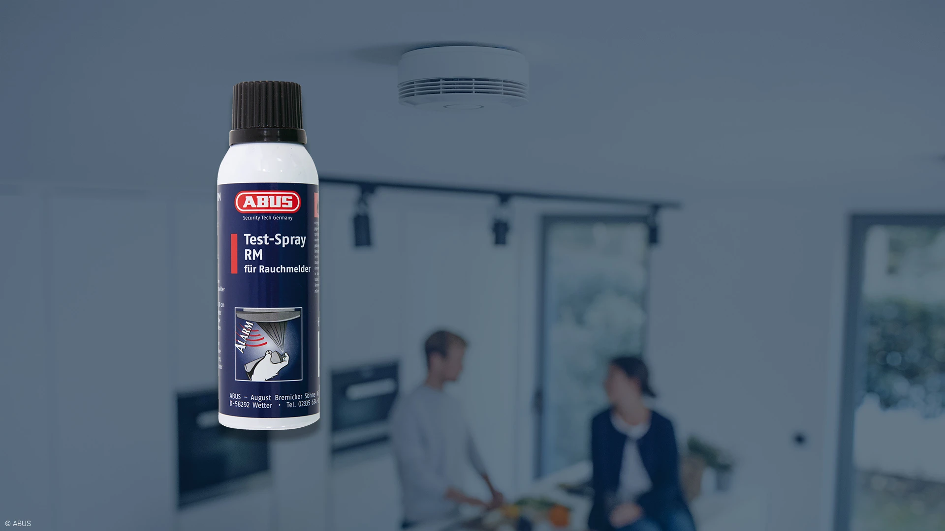 Machen Sie den Test, ob Ihre Rauchmelder noch funktionstüchtig sind – mit unserem Test-Spray © ABUS