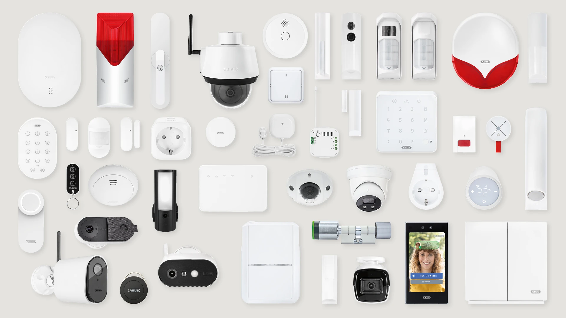 Alle Produkte aus der Smartvest Pro und Comfion Range inklusive kompatibler Artikel auf einem Bild.