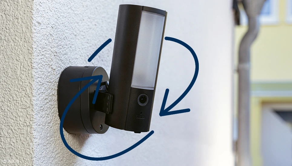 Setzen Sie die Lichtkamera einfach anstelle ihrer vorherigen Beleuchtung ein © ABUS