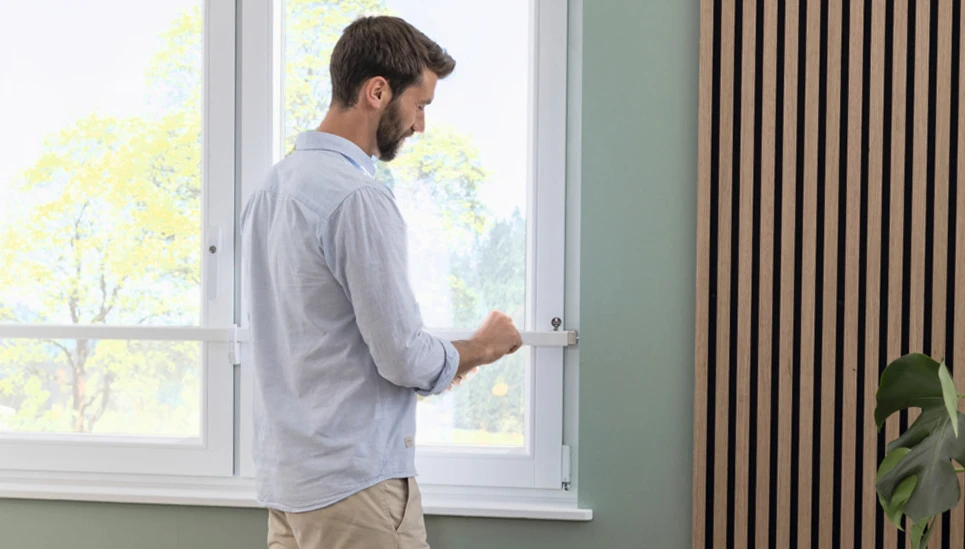 FPR217 window security bar in white © ABUS