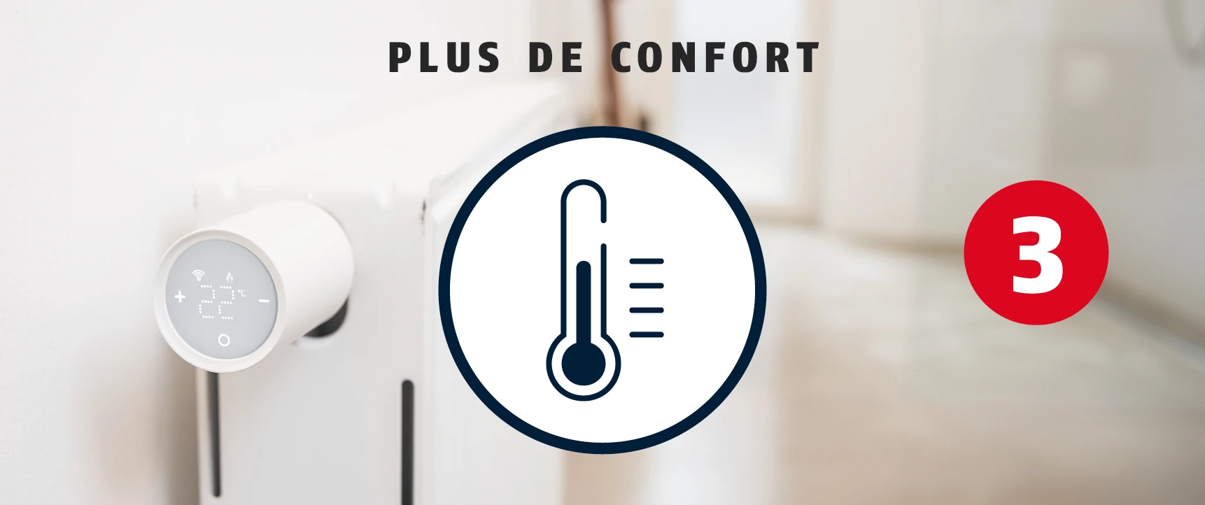 Le chauffage maintient une température de 22 degrés dans toutes les pièces