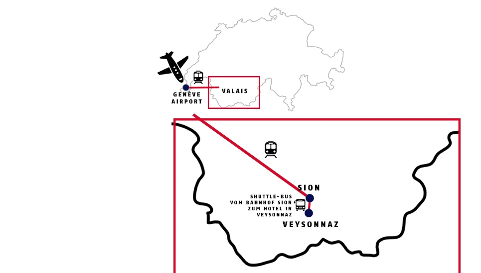 Anfahrt via Genève