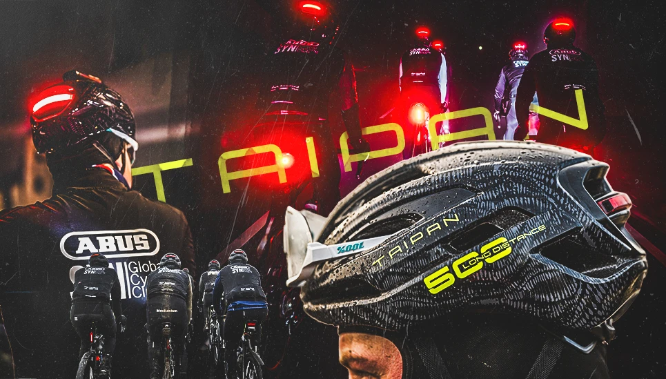 Collage photo : randonnée cycliste nocturne de 500 km © ABUS