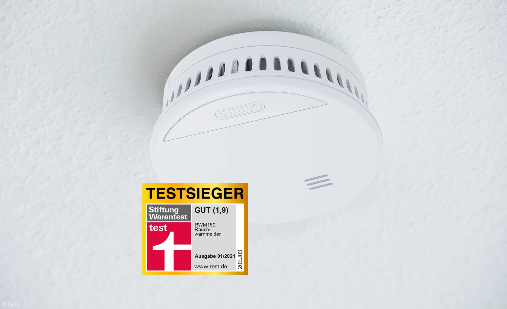 Erfahren Sie mehr über das hervorragende Testergebnis der Stiftung Warentest für den RWM150 © ABUS