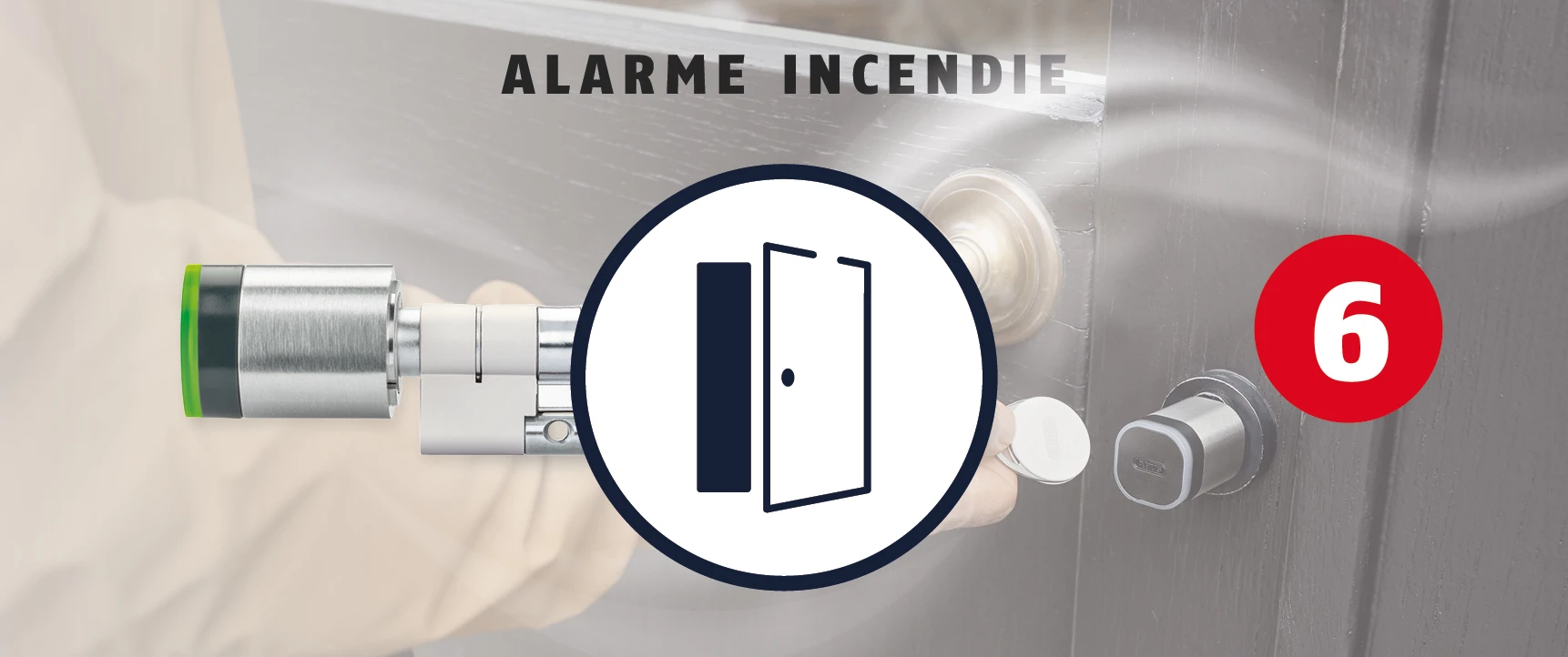 La porte est déverrouillée afin de permettre l'accès aux services d'urgence.