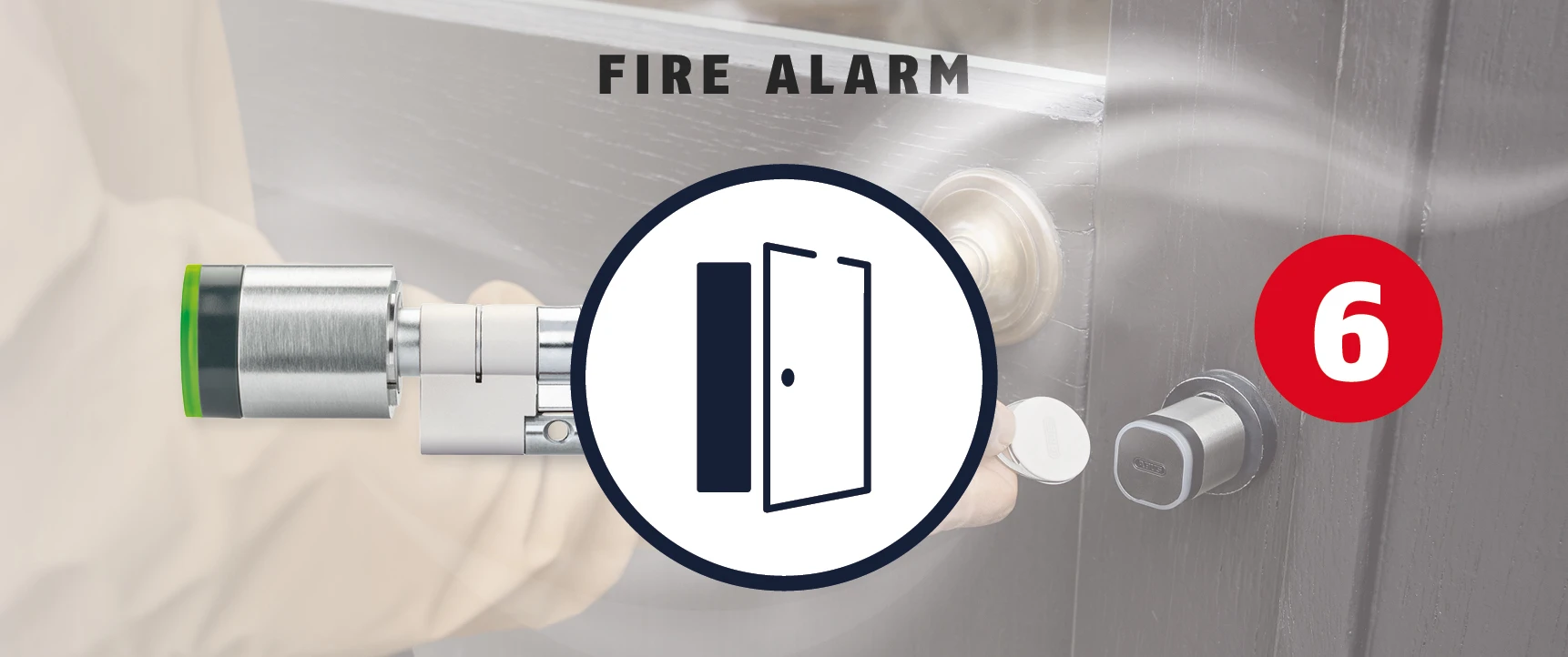 The door is unlocked to allow emergency services access.
