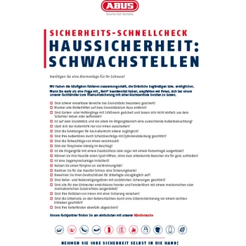 Sicherheitsschnellcheck Alarmanlage © ABUS